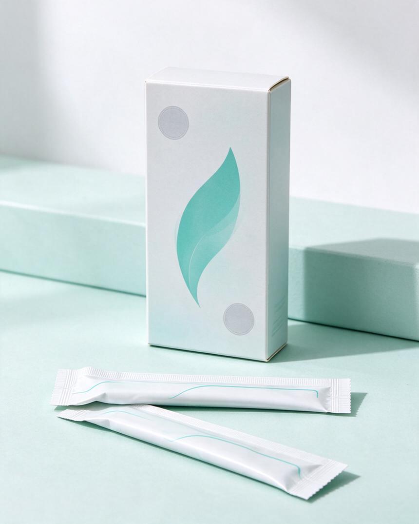The Pearlwick Gentle 14-Day Kit box with two strip sachets beside it.